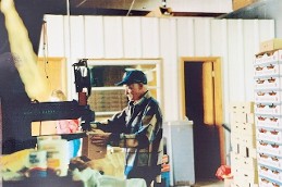 Founder - Joe Harvill in 1986, making boxes old school.